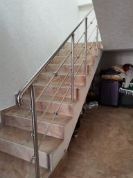 Перила ограждения со стеклом и без из нержавеющей стали